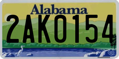 AL license plate 2AK0154