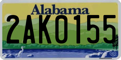 AL license plate 2AK0155