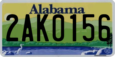 AL license plate 2AK0156