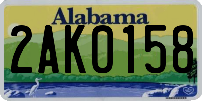 AL license plate 2AK0158