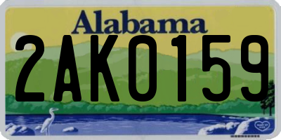 AL license plate 2AK0159