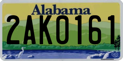 AL license plate 2AK0161
