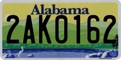 AL license plate 2AK0162