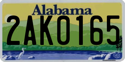AL license plate 2AK0165