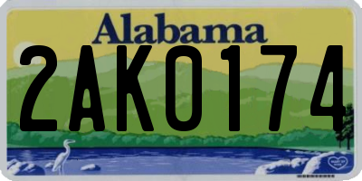 AL license plate 2AK0174