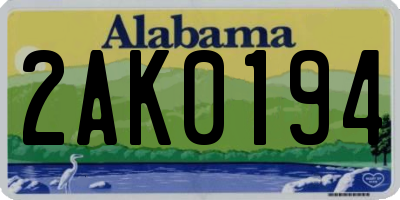 AL license plate 2AK0194