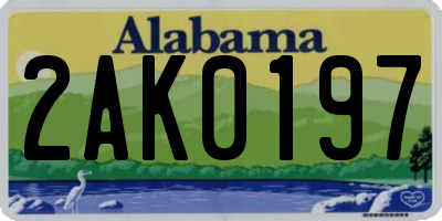 AL license plate 2AK0197