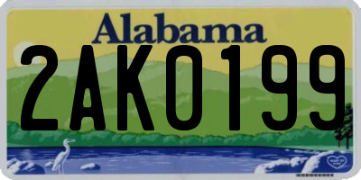 AL license plate 2AK0199