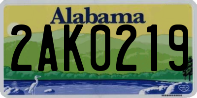 AL license plate 2AK0219