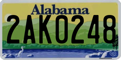 AL license plate 2AK0248