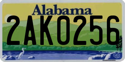 AL license plate 2AK0256