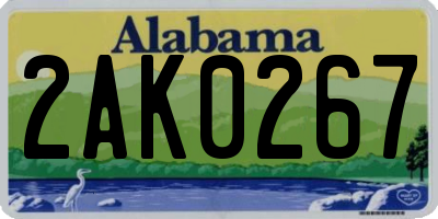 AL license plate 2AK0267