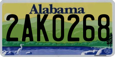 AL license plate 2AK0268