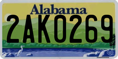AL license plate 2AK0269