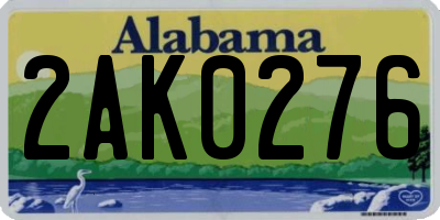 AL license plate 2AK0276