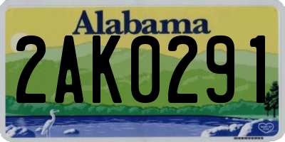 AL license plate 2AK0291