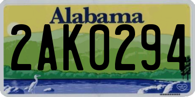AL license plate 2AK0294