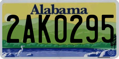 AL license plate 2AK0295