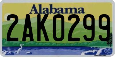 AL license plate 2AK0299