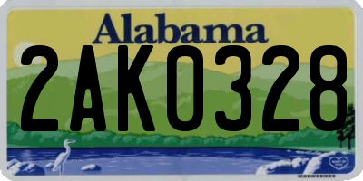 AL license plate 2AK0328