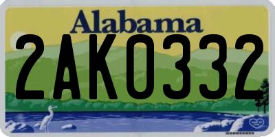 AL license plate 2AK0332