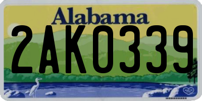 AL license plate 2AK0339