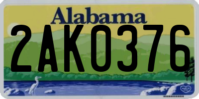 AL license plate 2AK0376