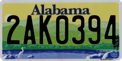 AL license plate 2AK0394