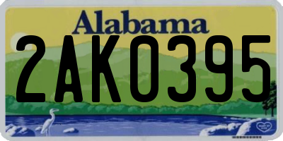 AL license plate 2AK0395