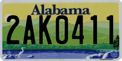 AL license plate 2AK0411