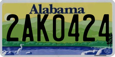 AL license plate 2AK0424