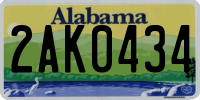 AL license plate 2AK0434