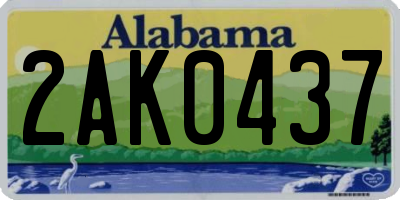 AL license plate 2AK0437