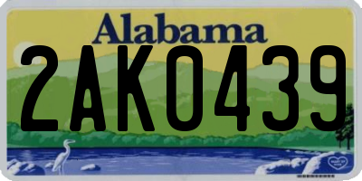AL license plate 2AK0439