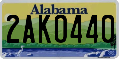 AL license plate 2AK0440