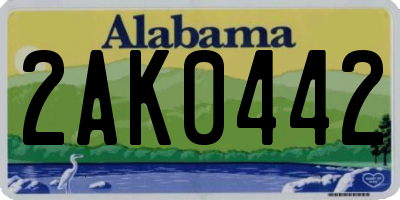 AL license plate 2AK0442