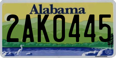 AL license plate 2AK0445
