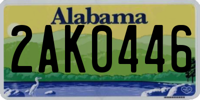AL license plate 2AK0446