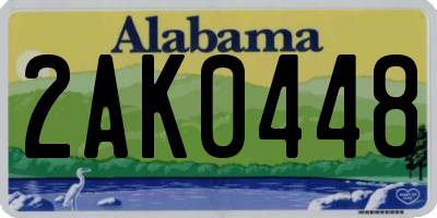 AL license plate 2AK0448