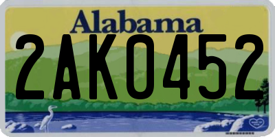AL license plate 2AK0452