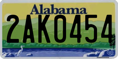 AL license plate 2AK0454