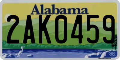 AL license plate 2AK0459