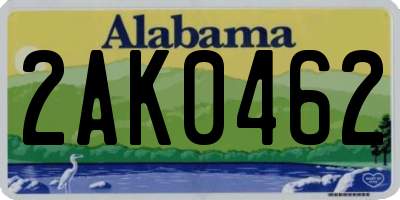 AL license plate 2AK0462