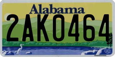 AL license plate 2AK0464