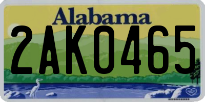 AL license plate 2AK0465
