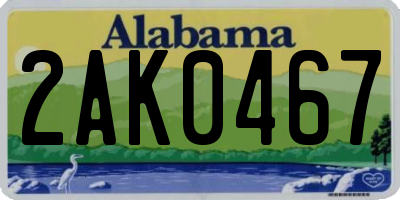 AL license plate 2AK0467