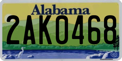 AL license plate 2AK0468