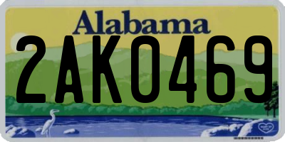 AL license plate 2AK0469