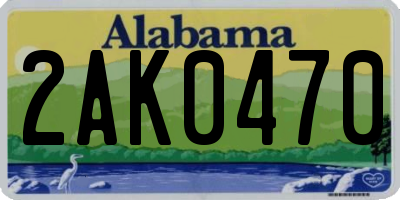 AL license plate 2AK0470