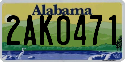 AL license plate 2AK0471